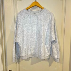 Merokeety Batwing Heathers Gray Sweatshirt